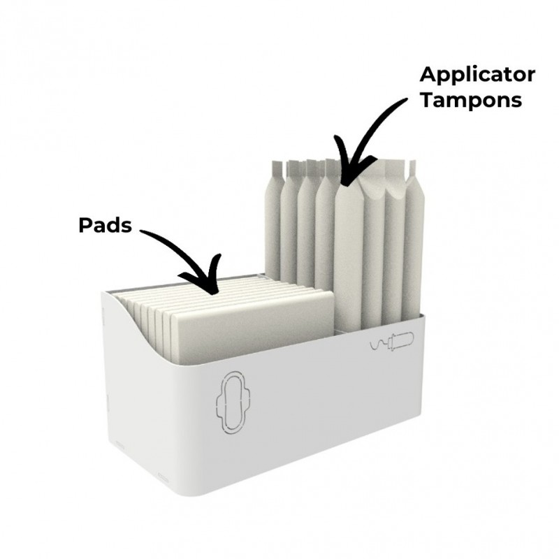 Display-Box, für Damenbinden und Tampons mit Applikator